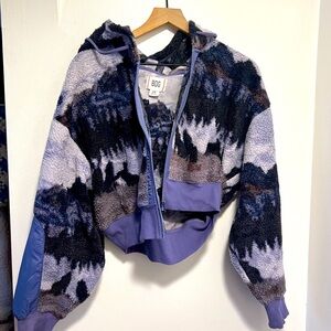 Urban outfitters cropped zip up hoodie